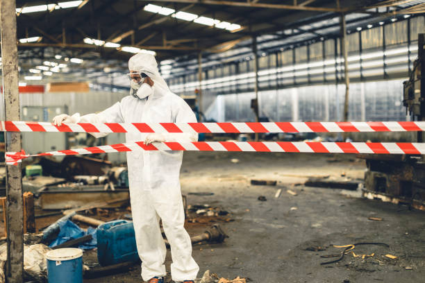Professional Biohazard Cleanup technician working in Springview, NE